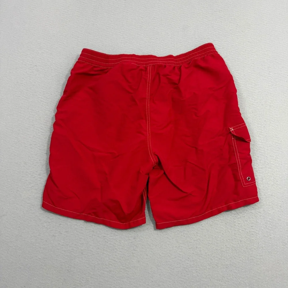 Polo Ralph Lauren Swim Trunks Large Red Traveler Board Shorts Cargo Pocket Pony